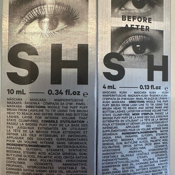 NEW Too Faced Shadow Insurance + Milk Kush High Volume Mascara in Large + Travel - Picture 5 of 15